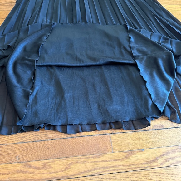 Bisou Bisou Women’s Pleaded Black Beaded Strap Maxi Dress  Dress – Size 14 - Picture 5 of 8